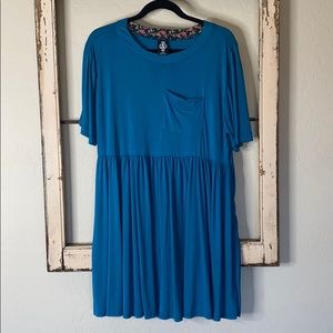 Blue Kahlo Dress - Agnes and Dora Liquidation
